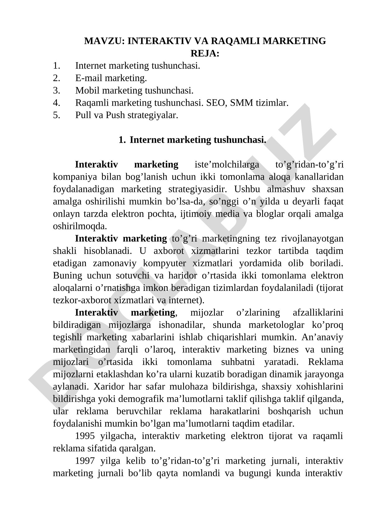Interaktiv marketing reja hujjati
