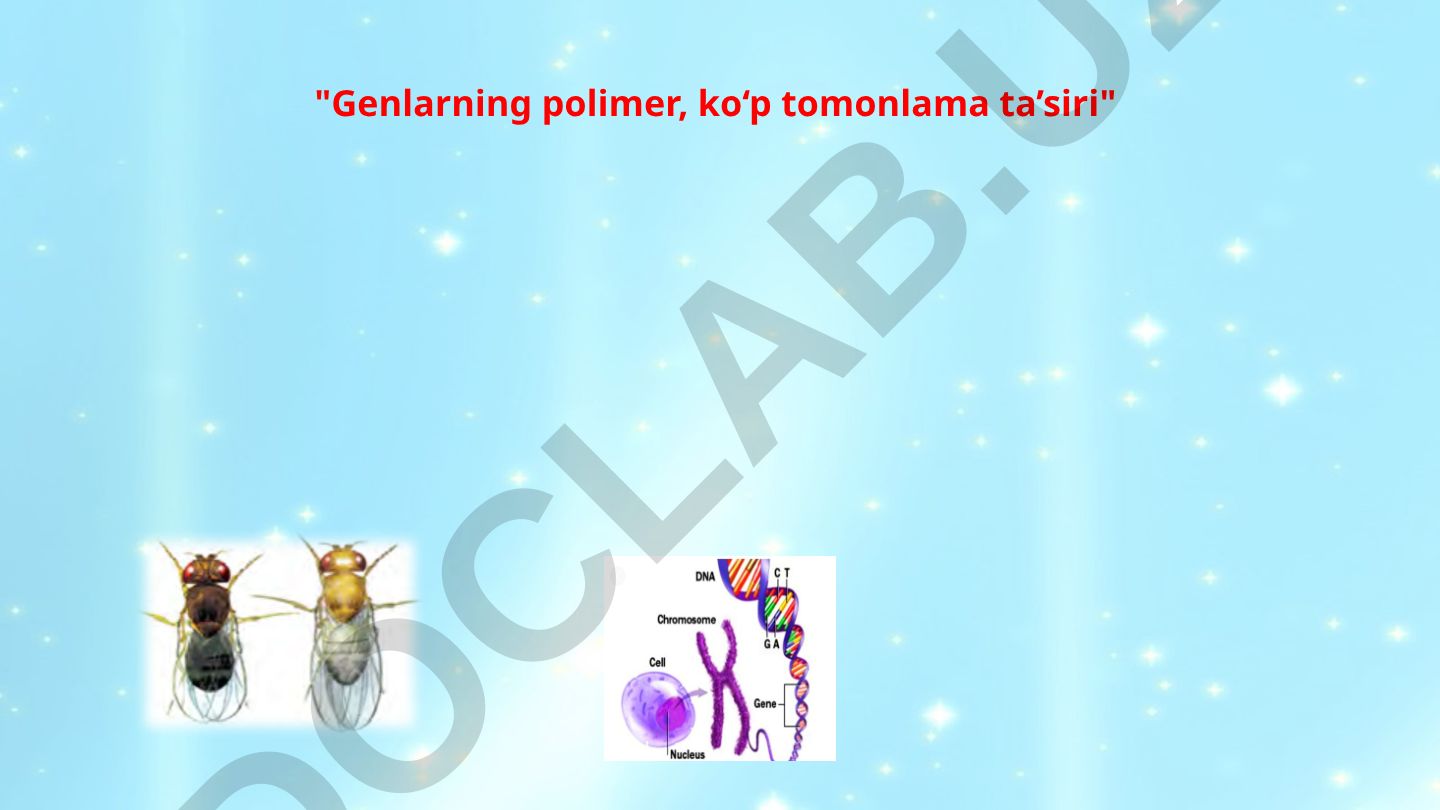 Genlarning polimer, ko‘p tomonlama ta’siri