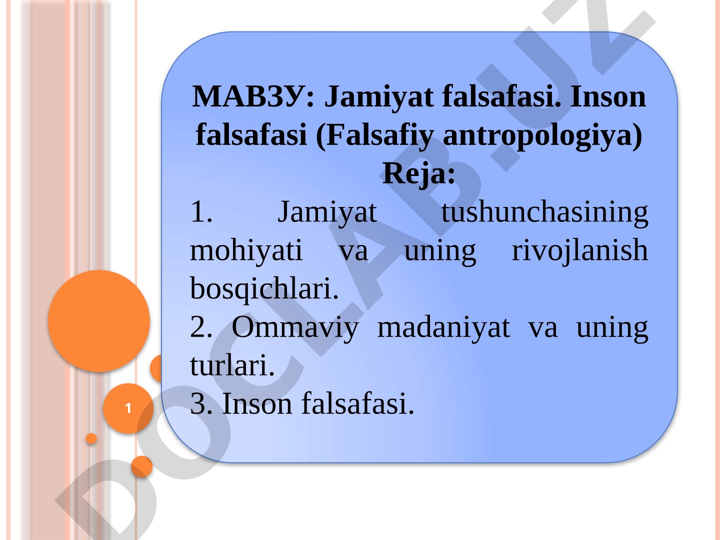 Falsafiy antropologiya taqdimoti