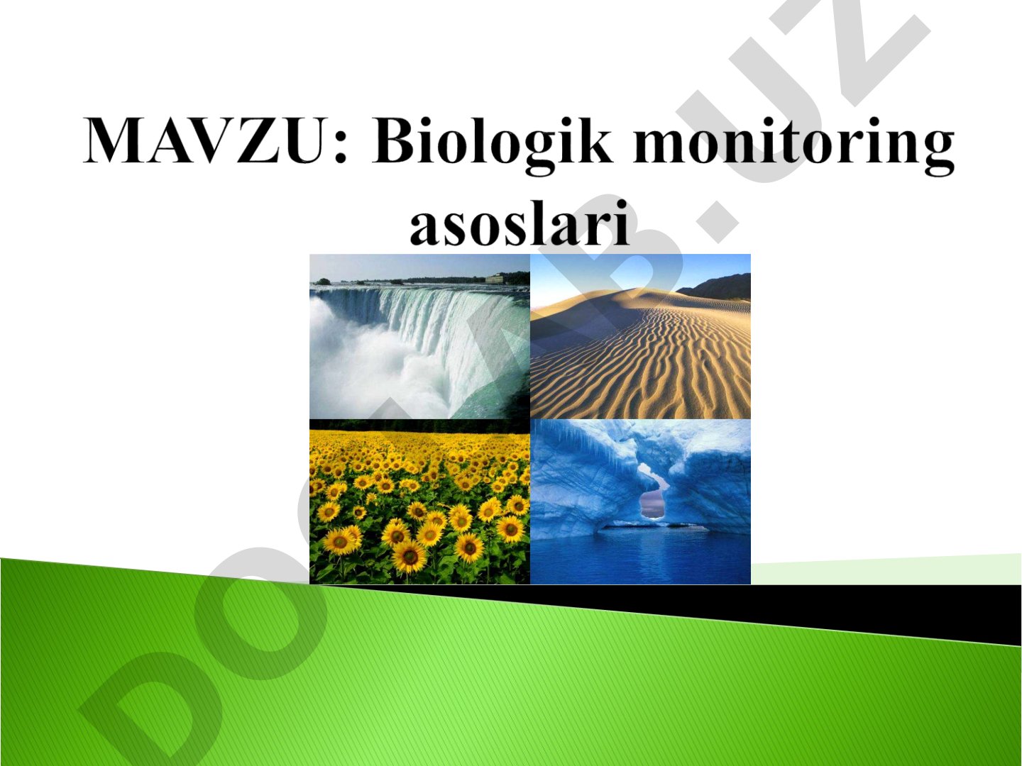 Bioekologik monitoring va biologik monitoring usullari