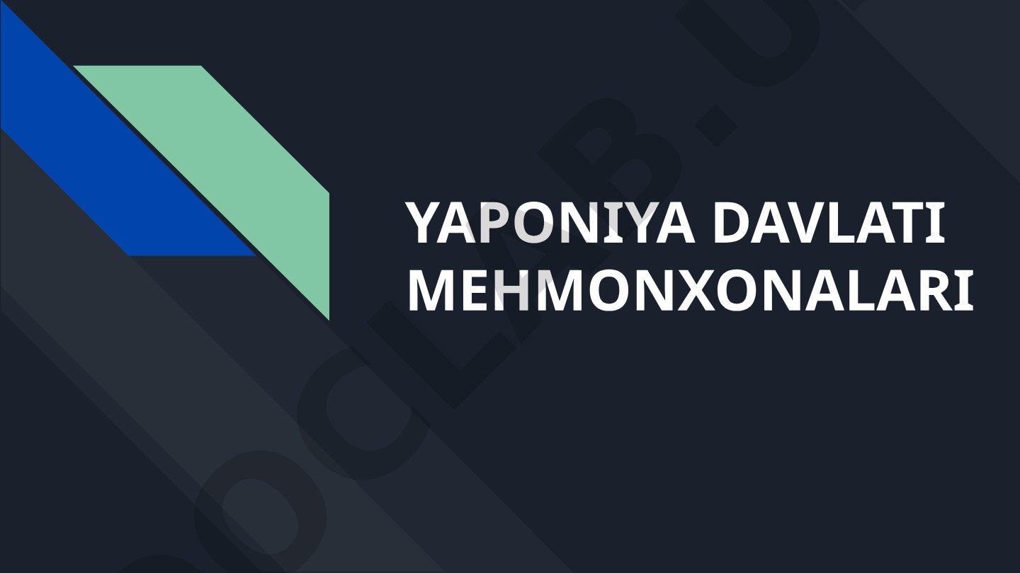 Yaponiya mehmonxonalari taqdimoti