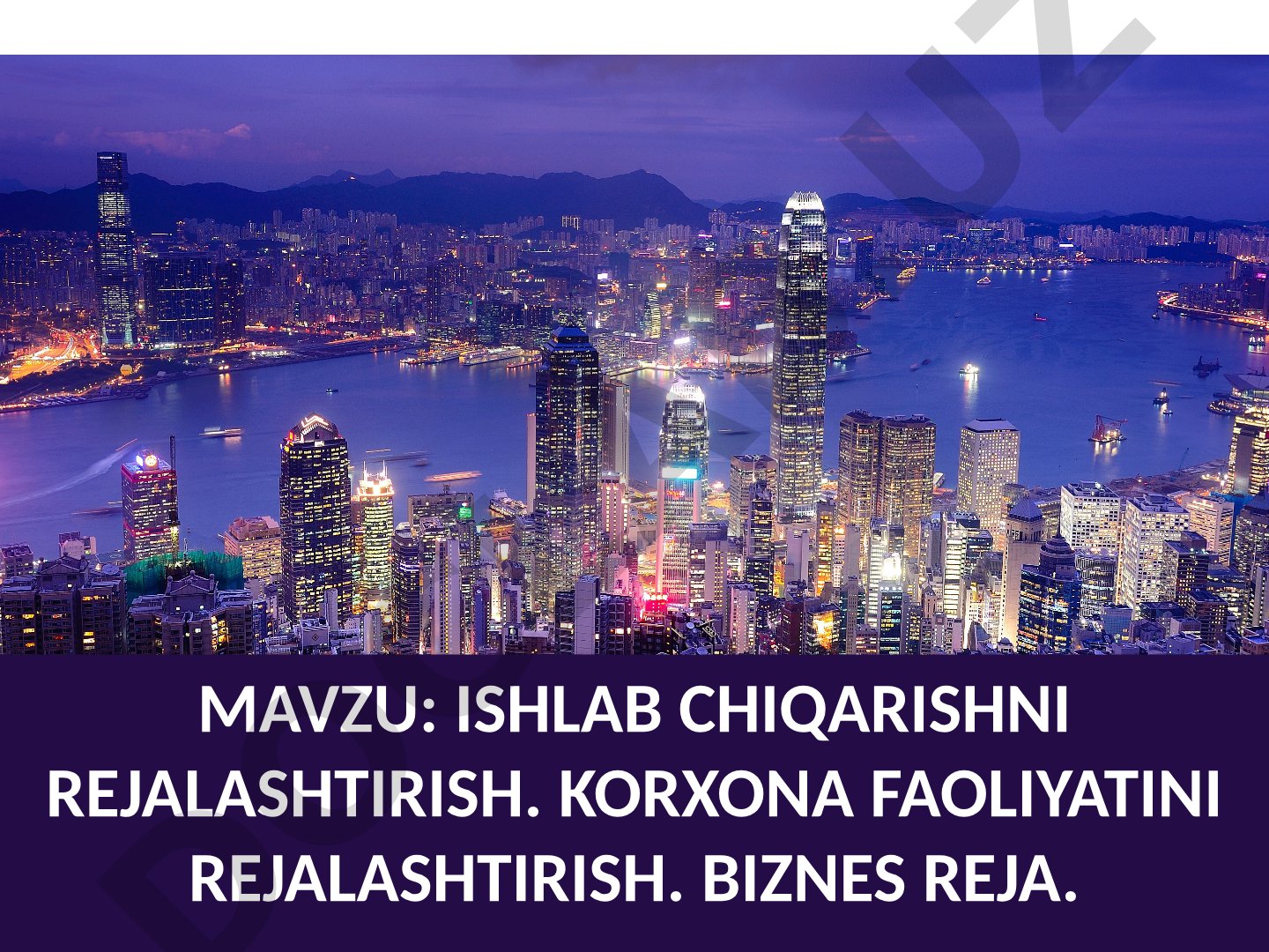 Ishlab chiqarishni rejalashtirish taqdimoti