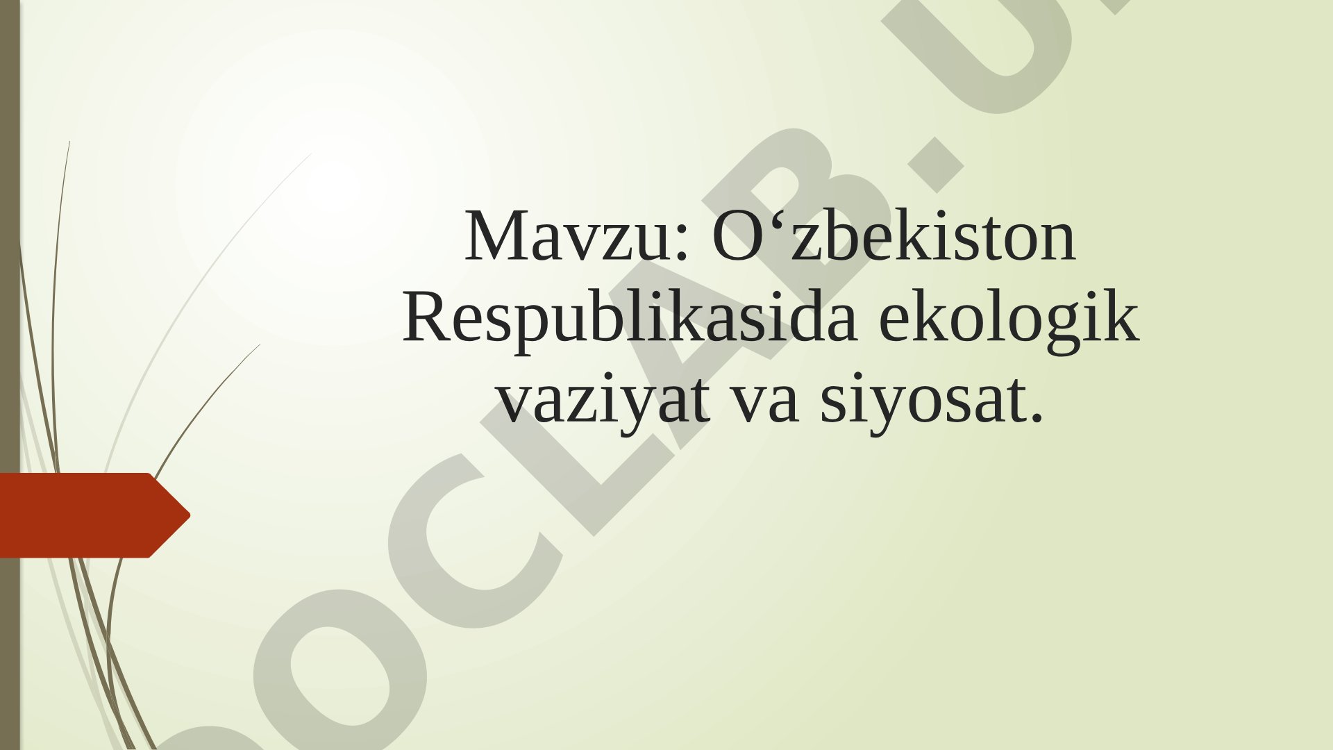 Ekologik vaziyat taqdimoti