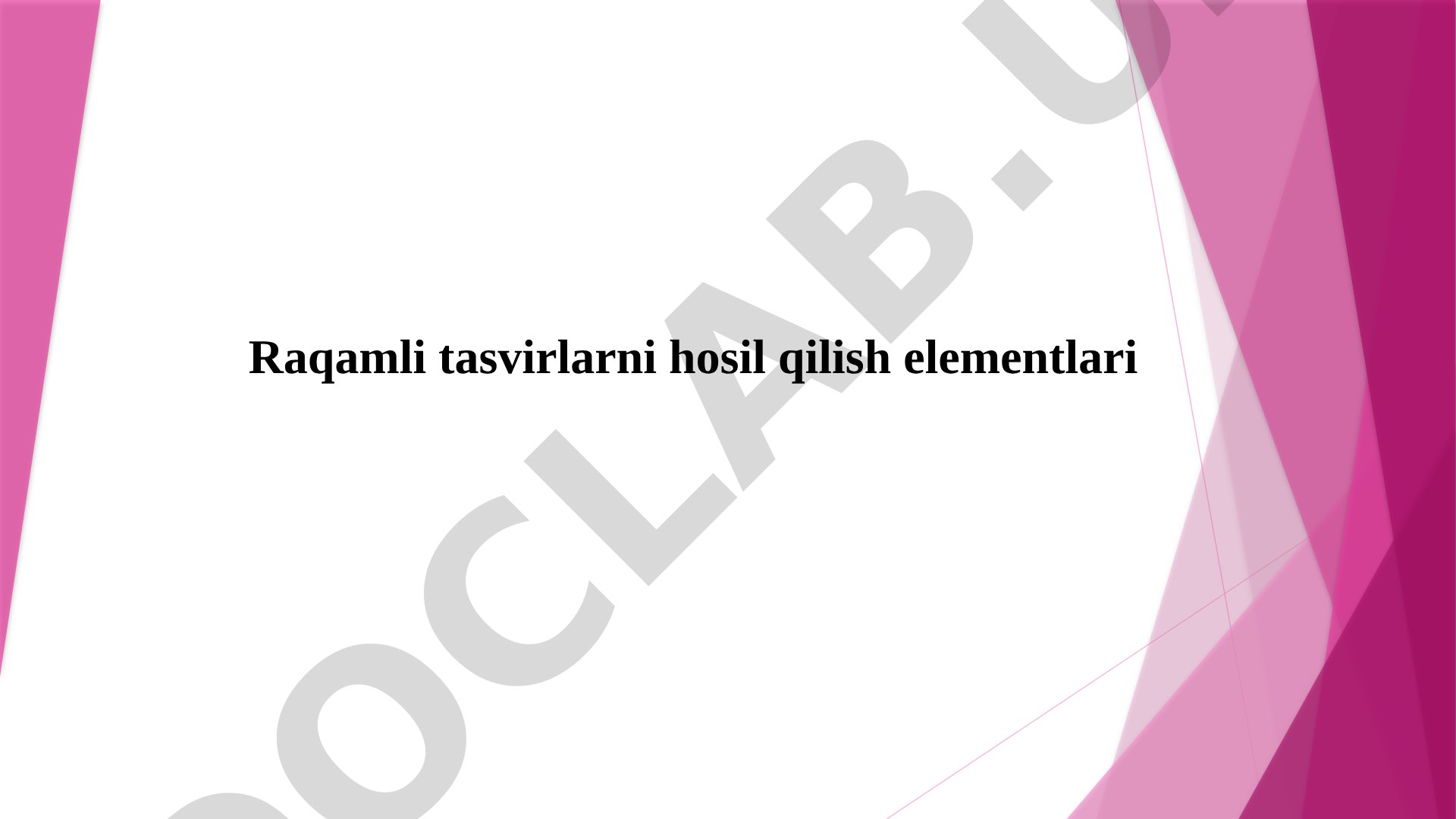 Tasvir signallari taqdimoti