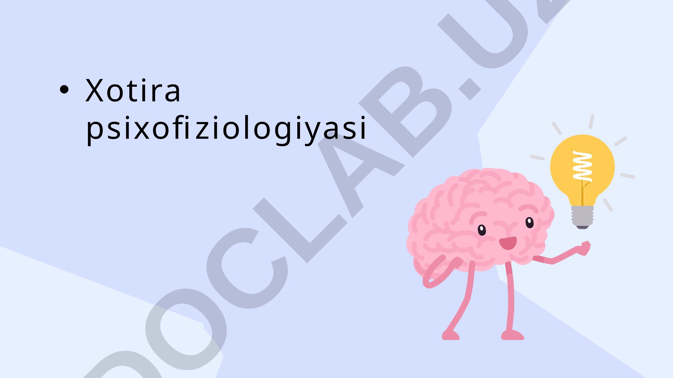 Xotira va nutq psixofiziologiyasi