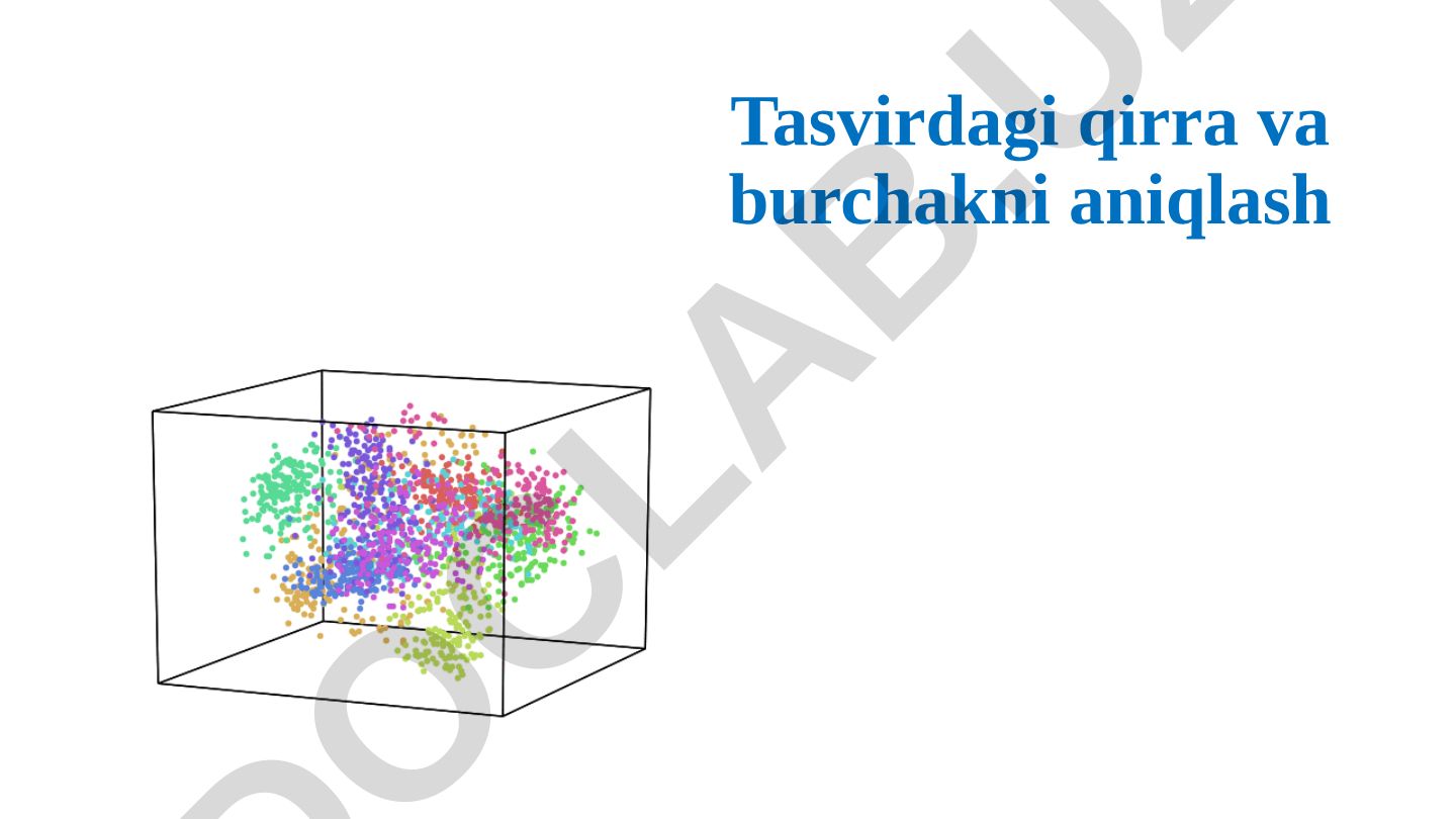 Tasvirdagi qirra va burchakni aniqlash