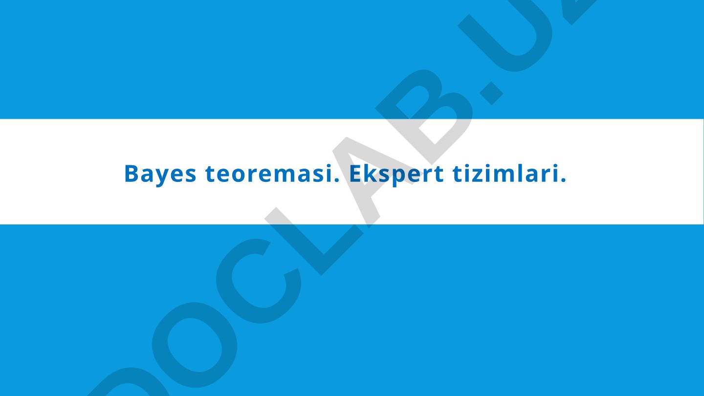 Bayes teoremasi va noravshan modellar