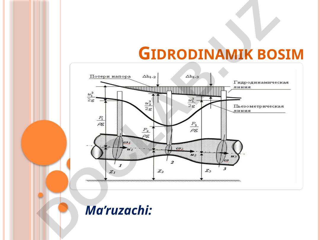 Gidrodinamik bosim