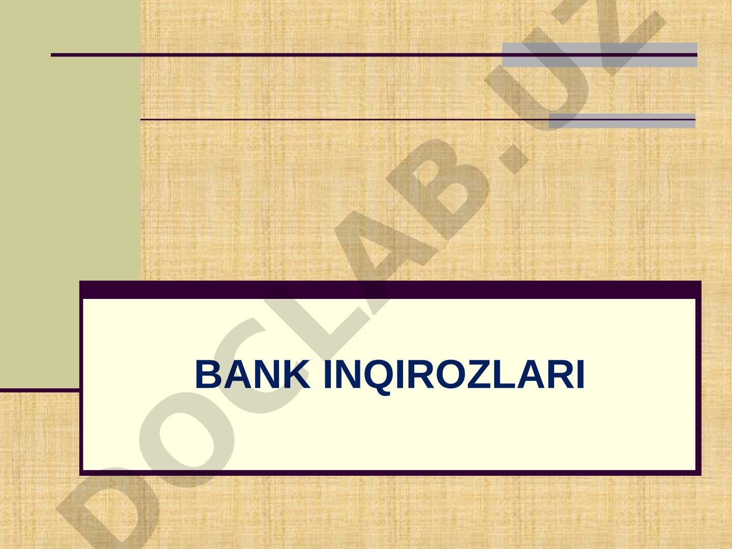 Bank inqirozlari va moliyaviy-iqtisodiy inqirozlar