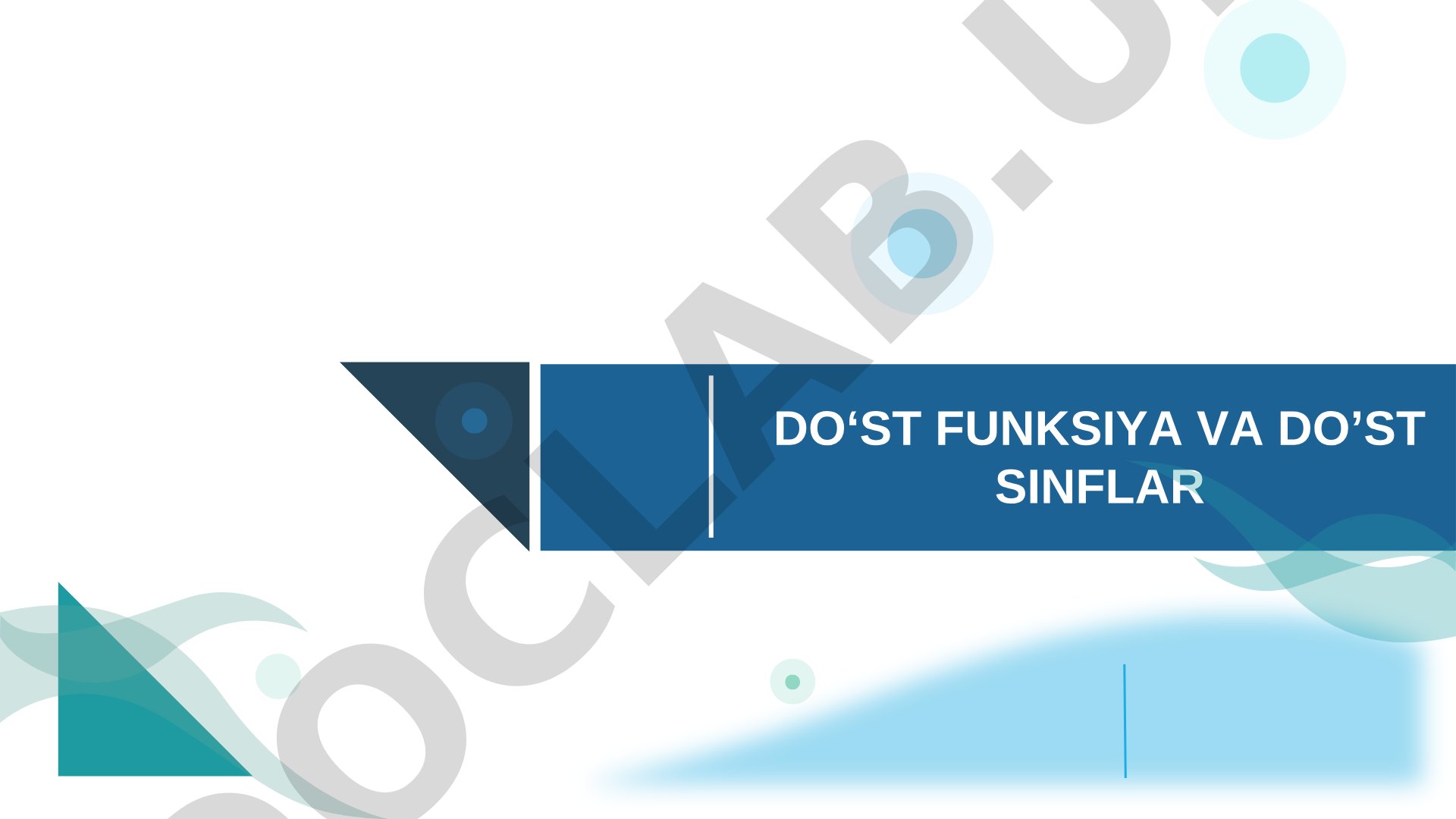 Do'st funksiya va do'st sinflar