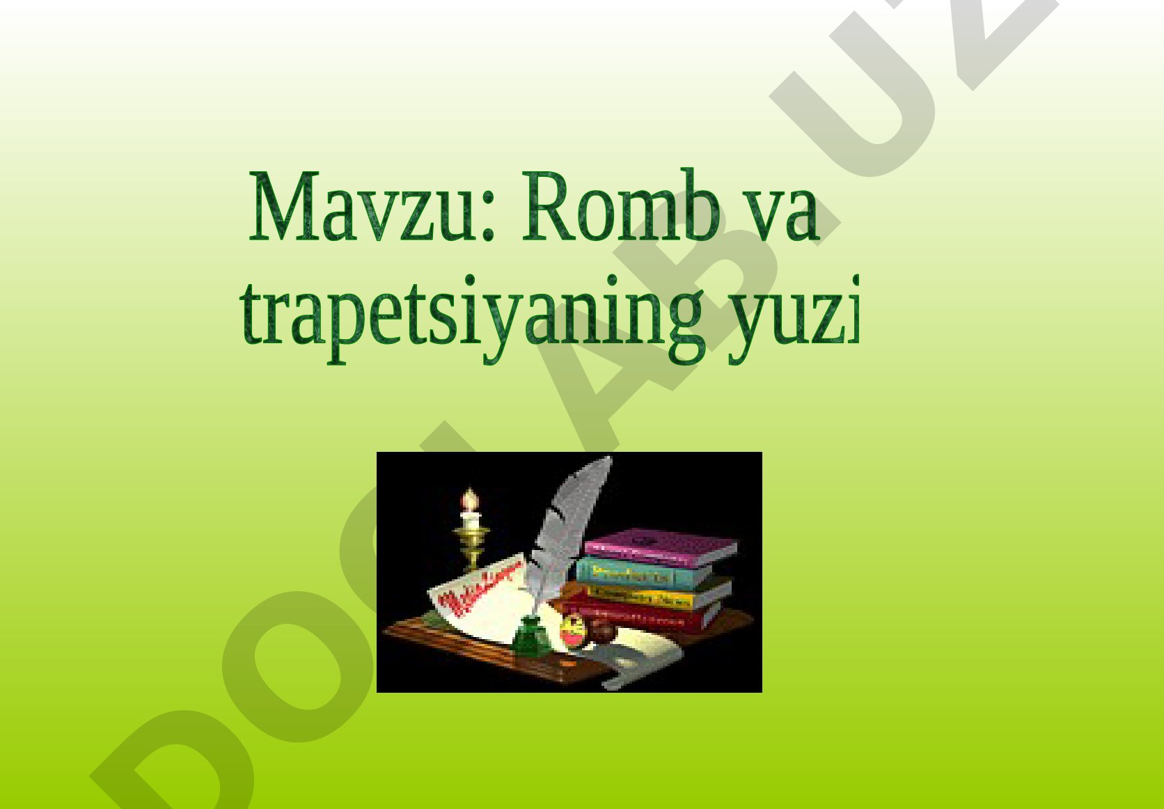 Geometriya taqdimoti romb trapetsiya