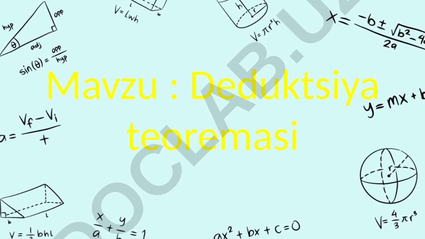 Deduktsiya teoremasi