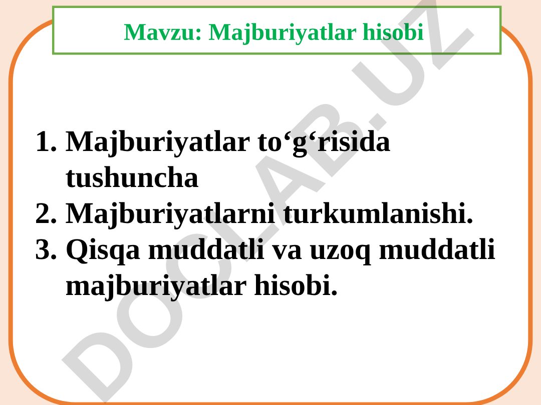 Majburiyatlar hisobi