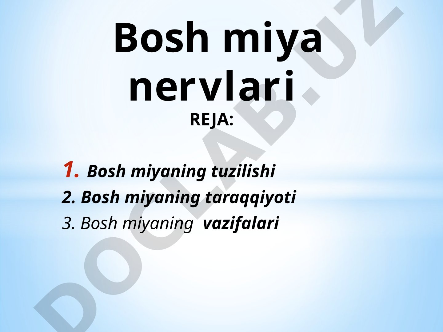 Bosh miya nervlari