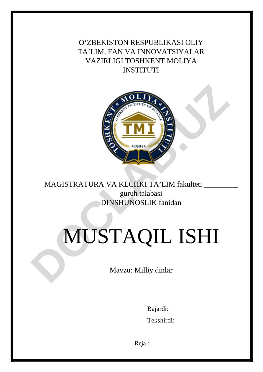 Milliy dinlar