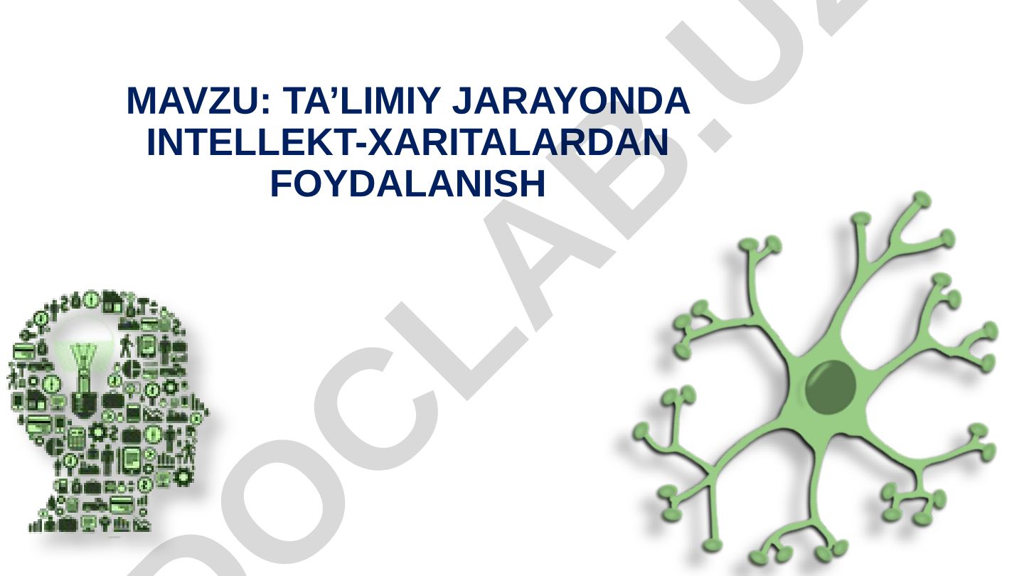 TA’LIMIY JARAYONDA INTELLEKT-XARITALARDAN FOYDALANISH