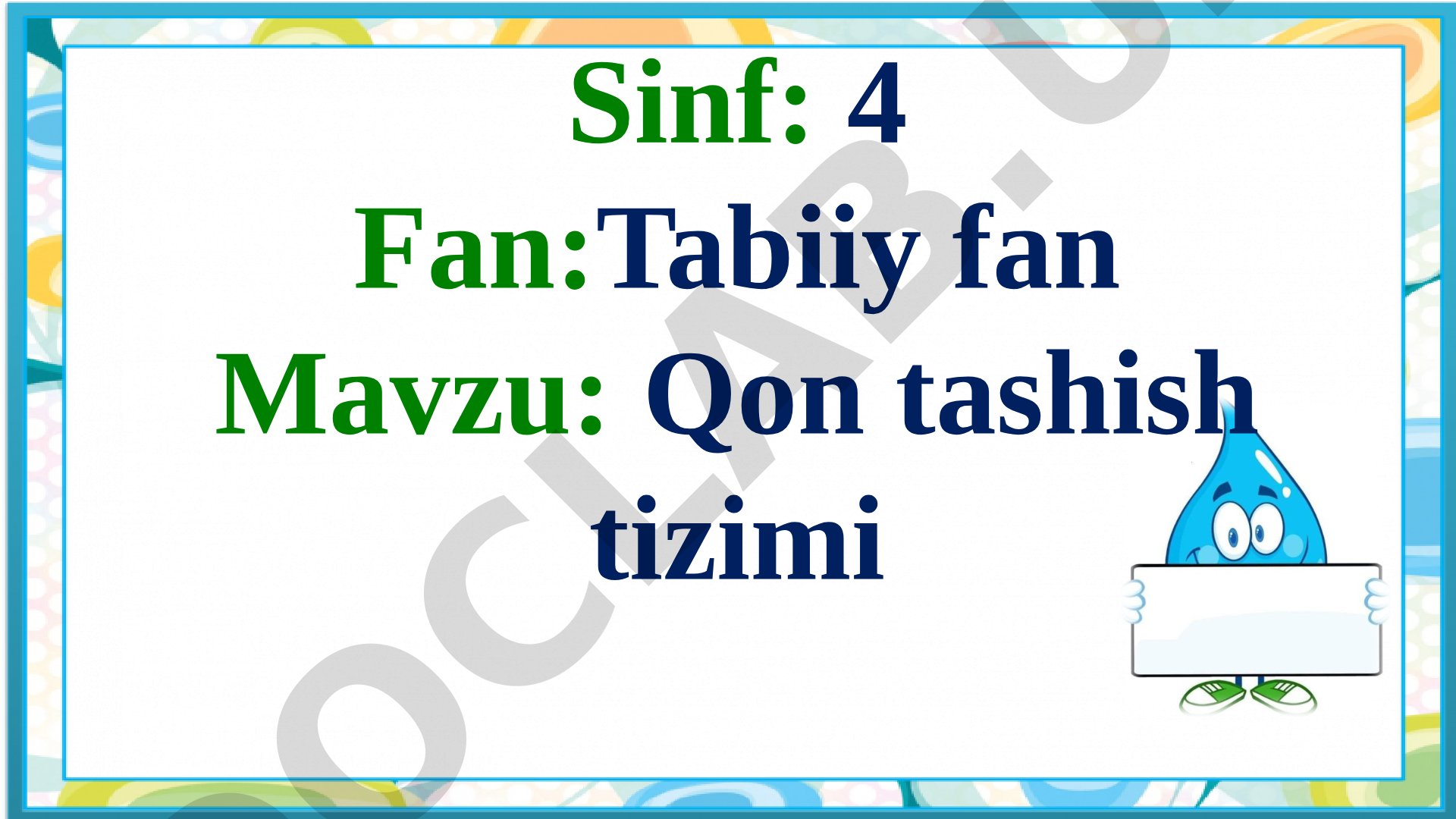 Qon tashish tizimi test sinovi