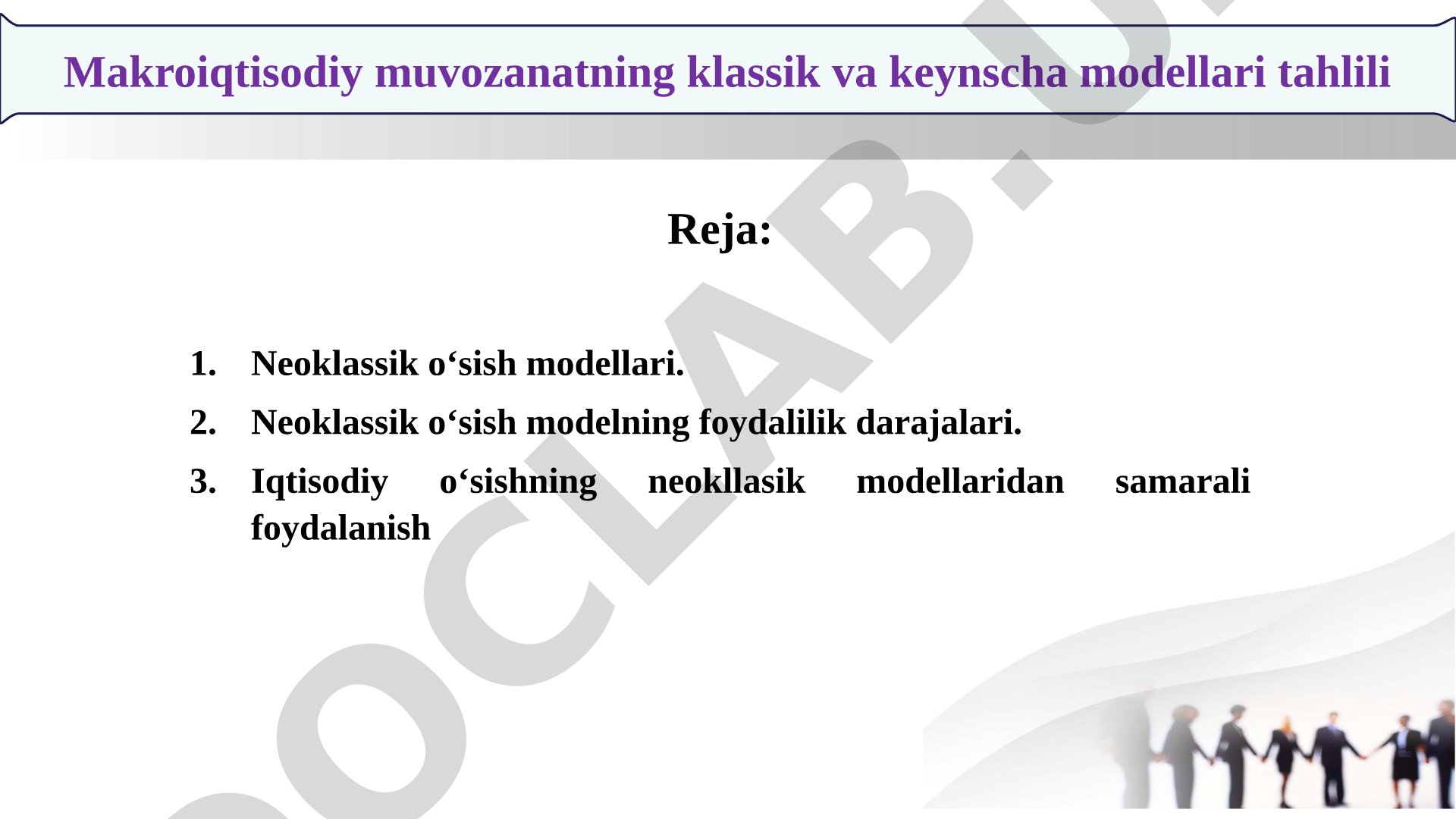 Makroiqtisodiy muvozanat taqdimoti