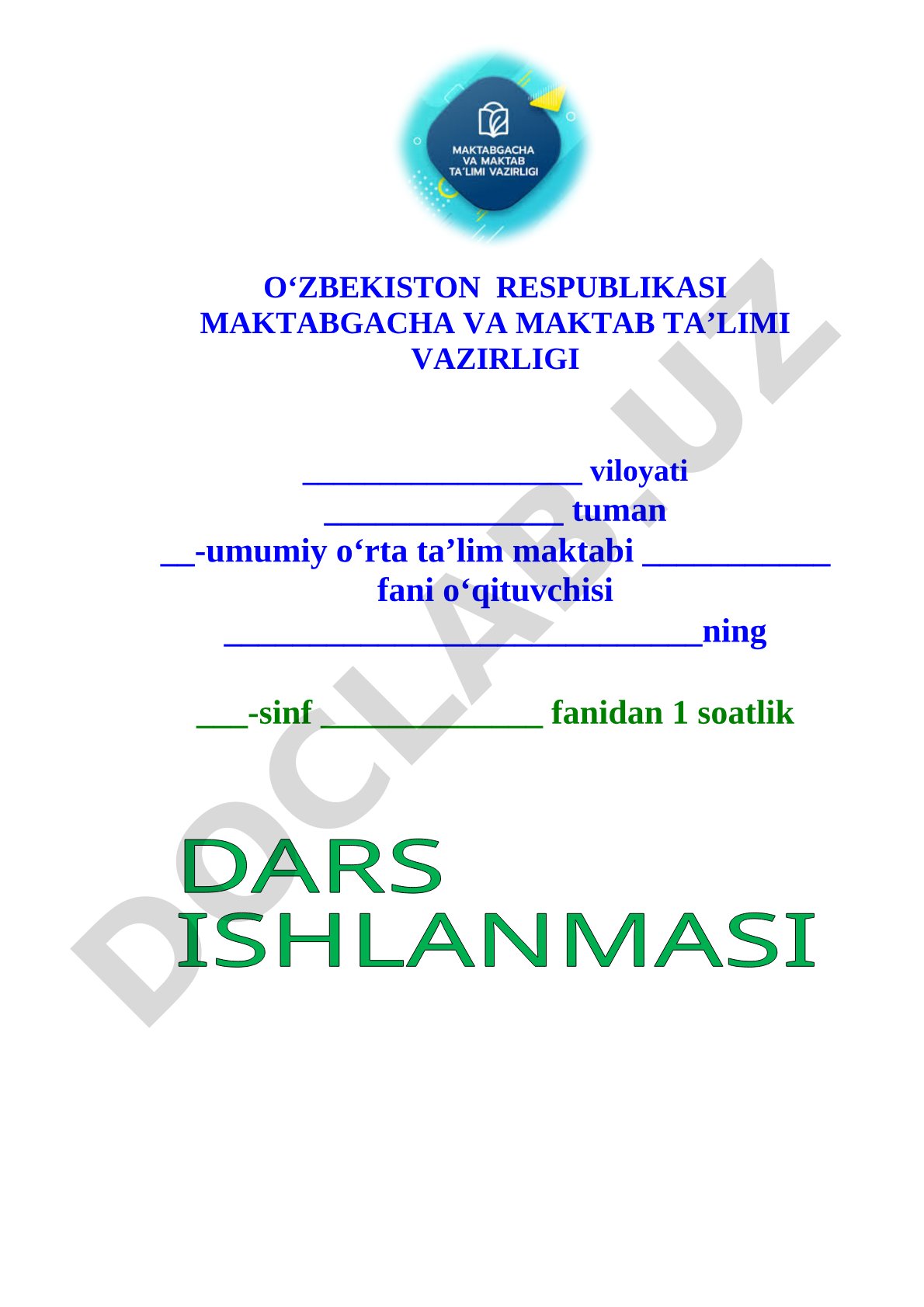 Matematika dars ishlanmasi
