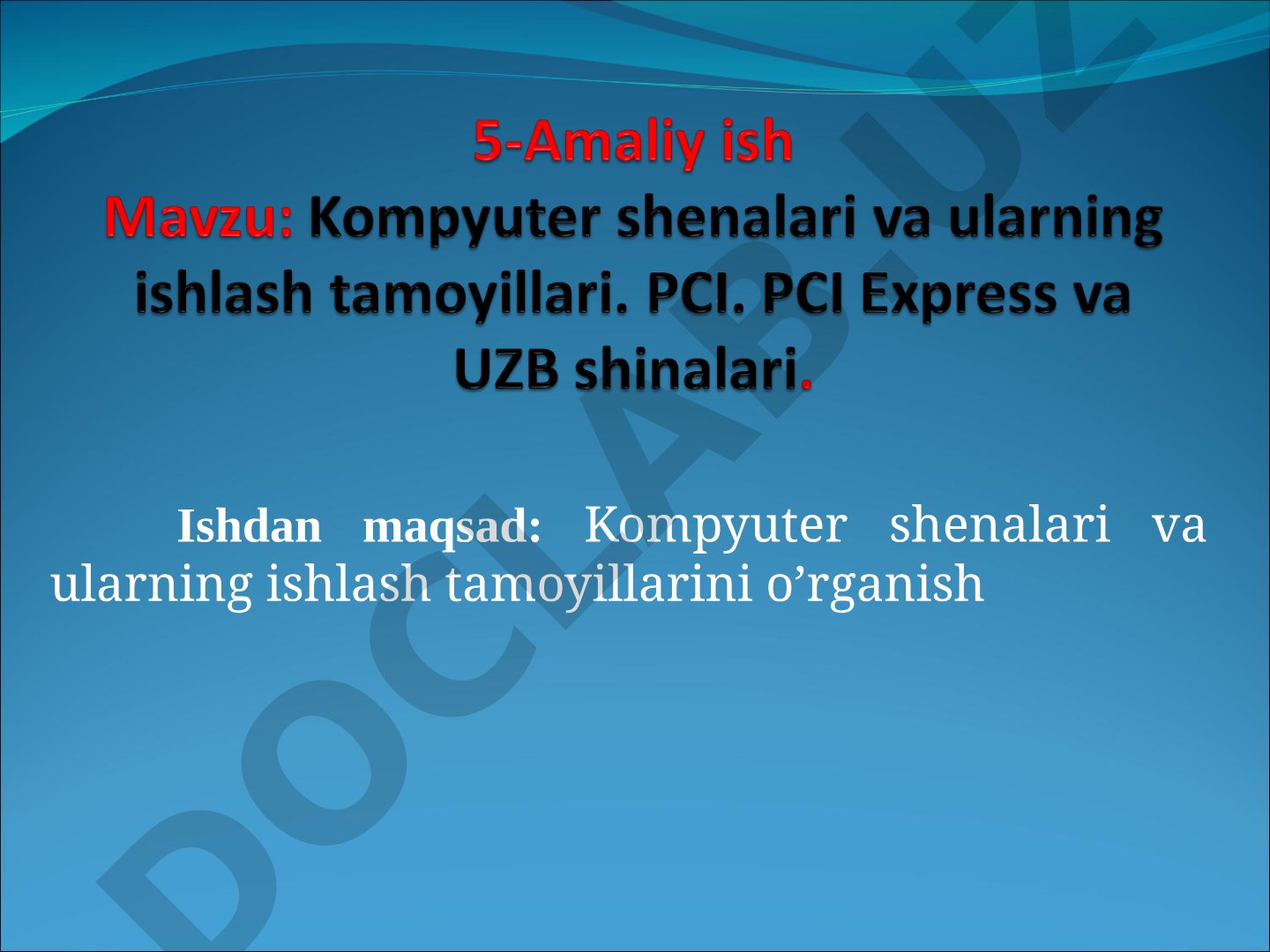 Kompyuter shinalari taqdimoti