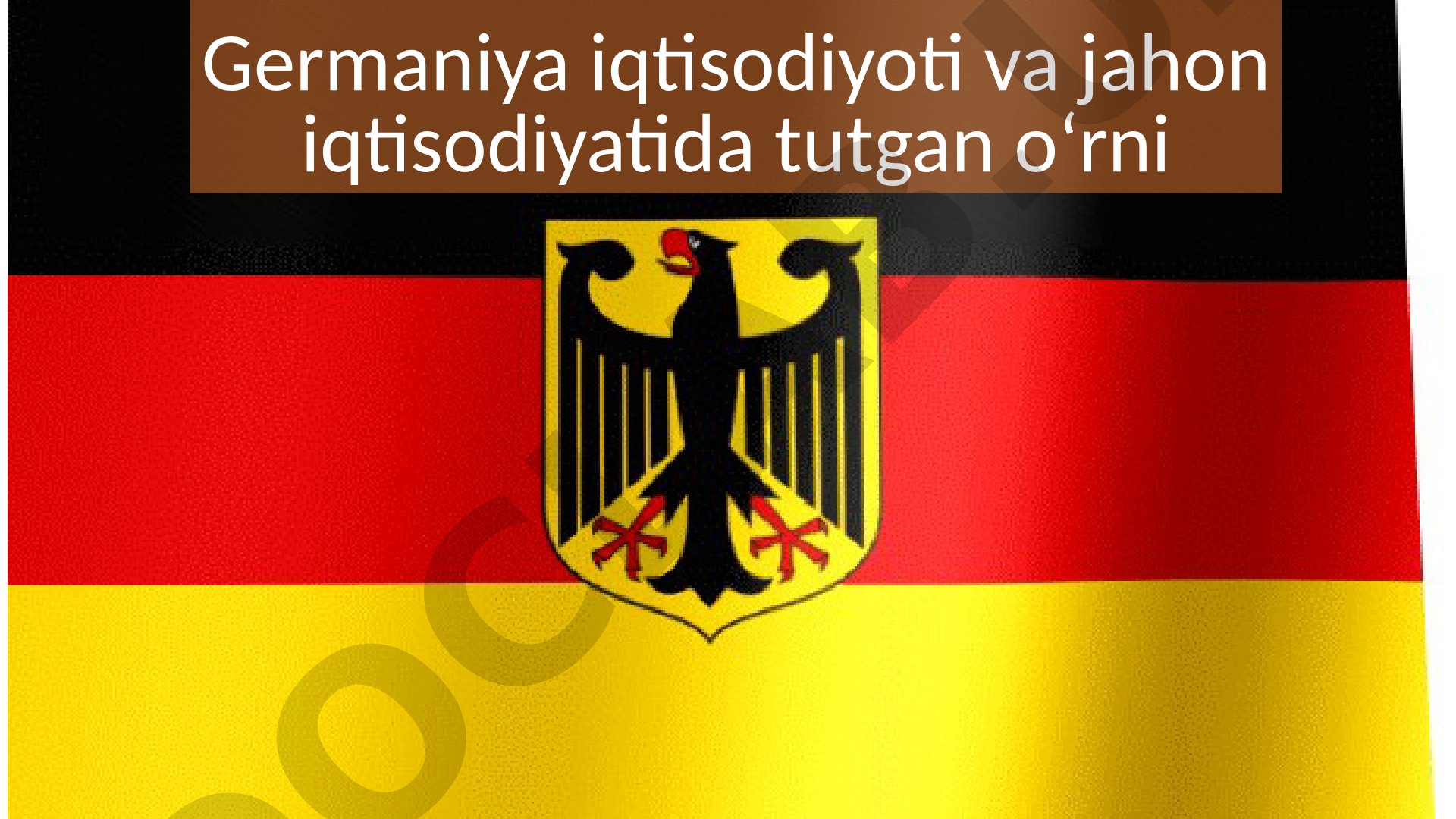 Germaniya iqtisodiyoti taqdimoti