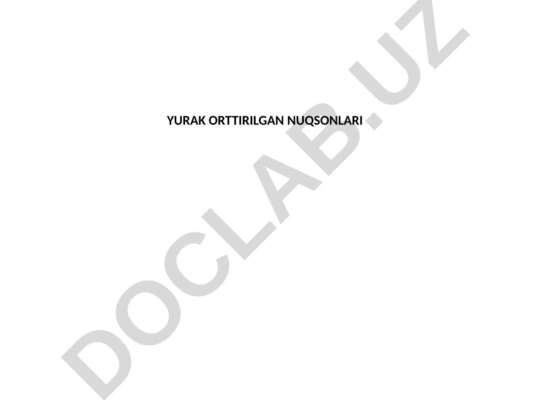 Yurak orttirilgan nuqsonlari va mitral klapan yetishmovchiligi