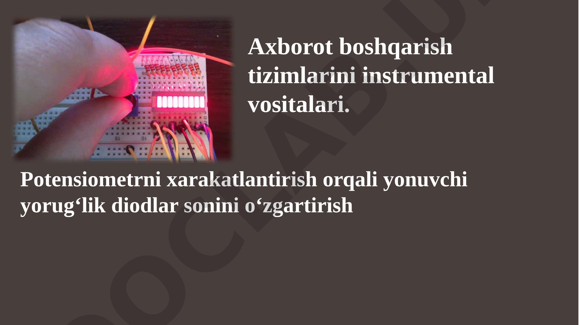 Arduino potensiometr LED taqdimoti