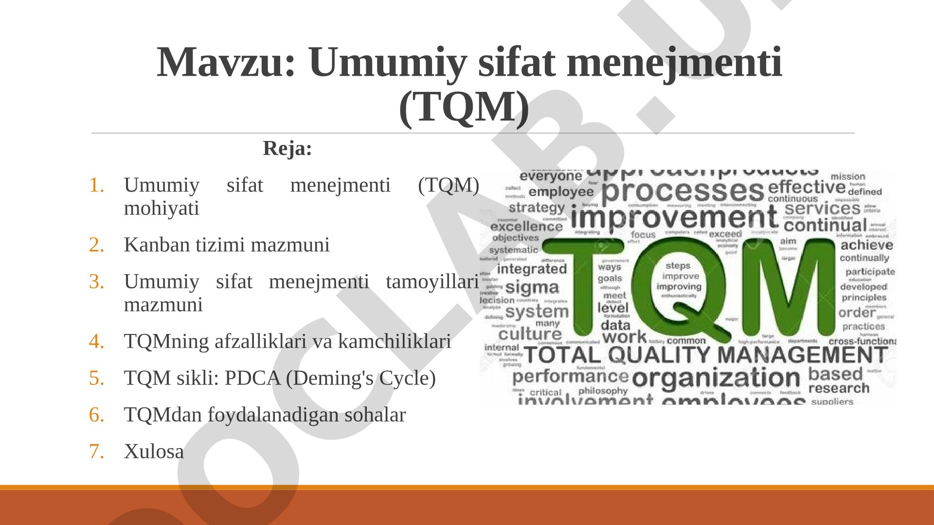 Umumiy sifat menejmenti taqdimoti