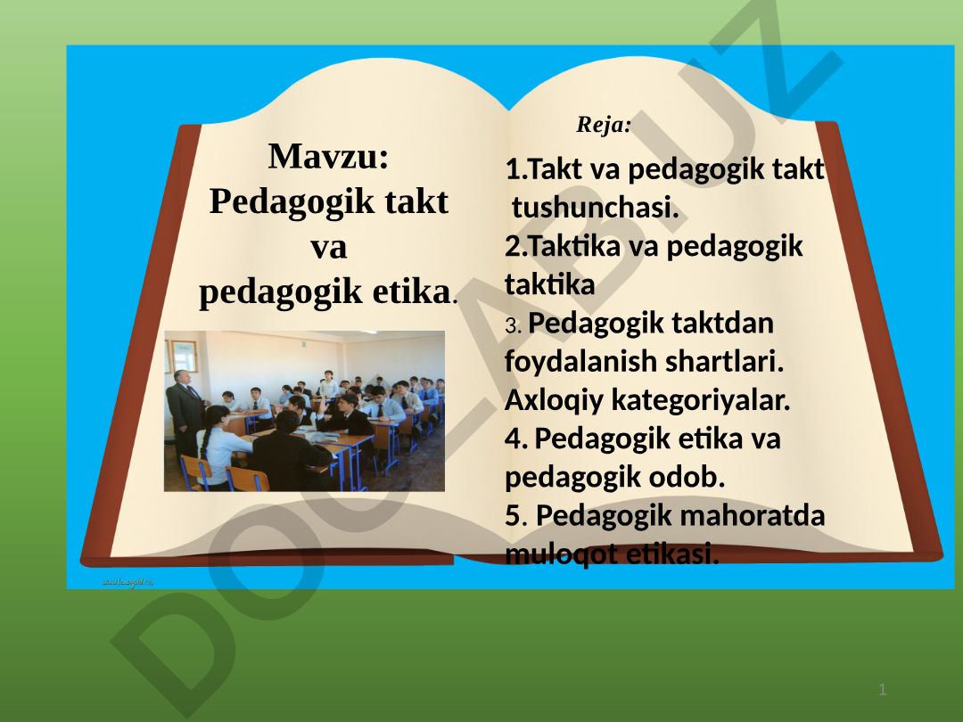 Pedagogik takt va pedagogik etika