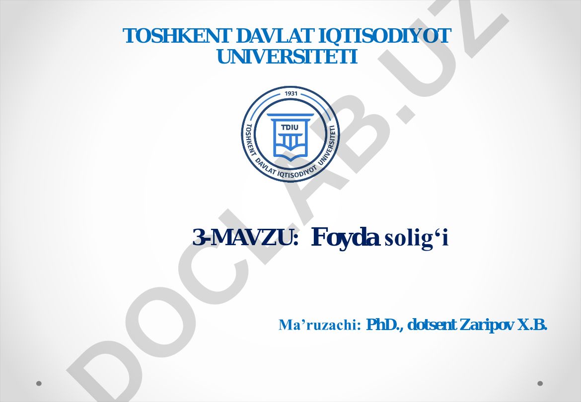Foyda solig‘i