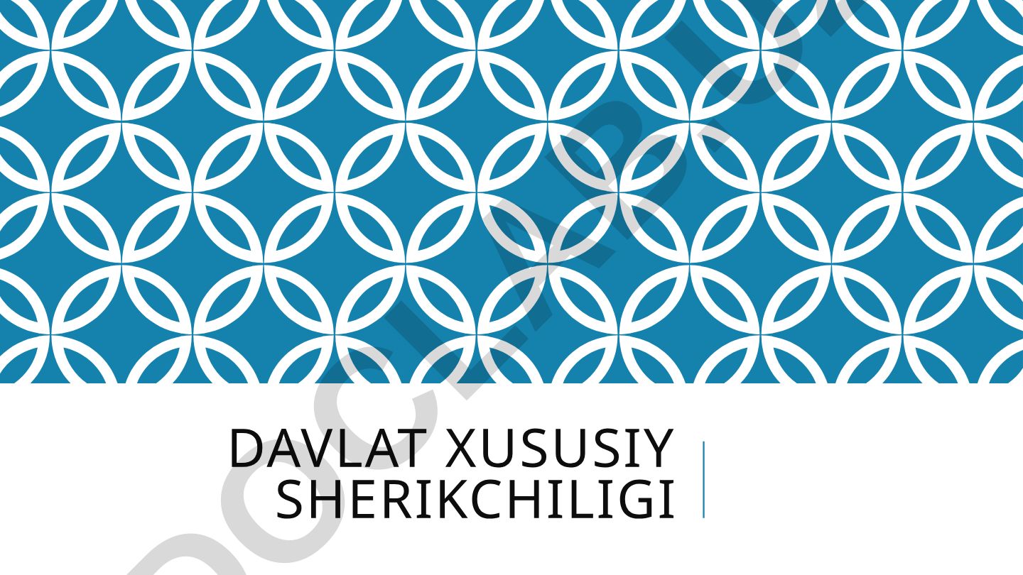Davlat xususiy sherikchiligi