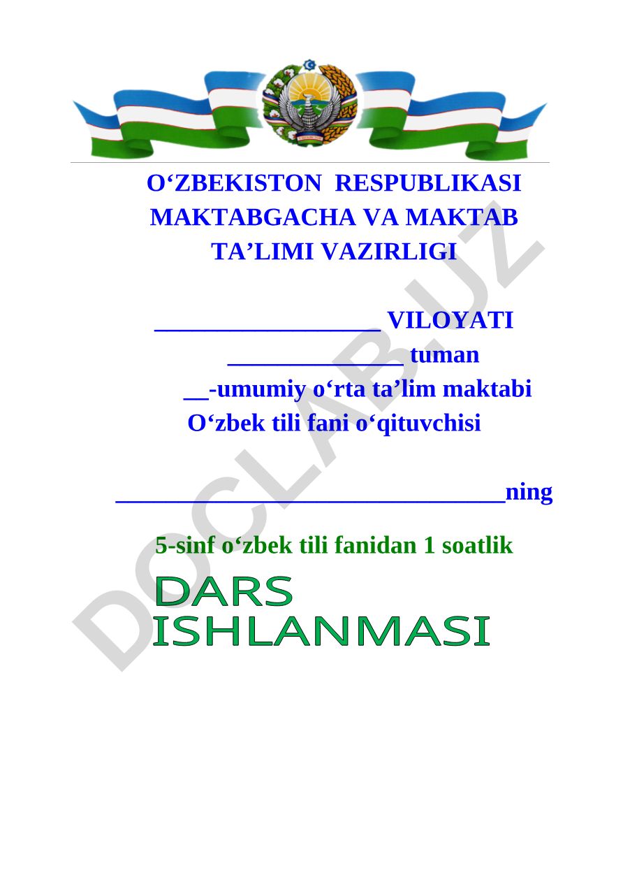 Sifat so‘z turkumi. Rang-tus bildiruvchi sifatlarning qo‘llanishi
