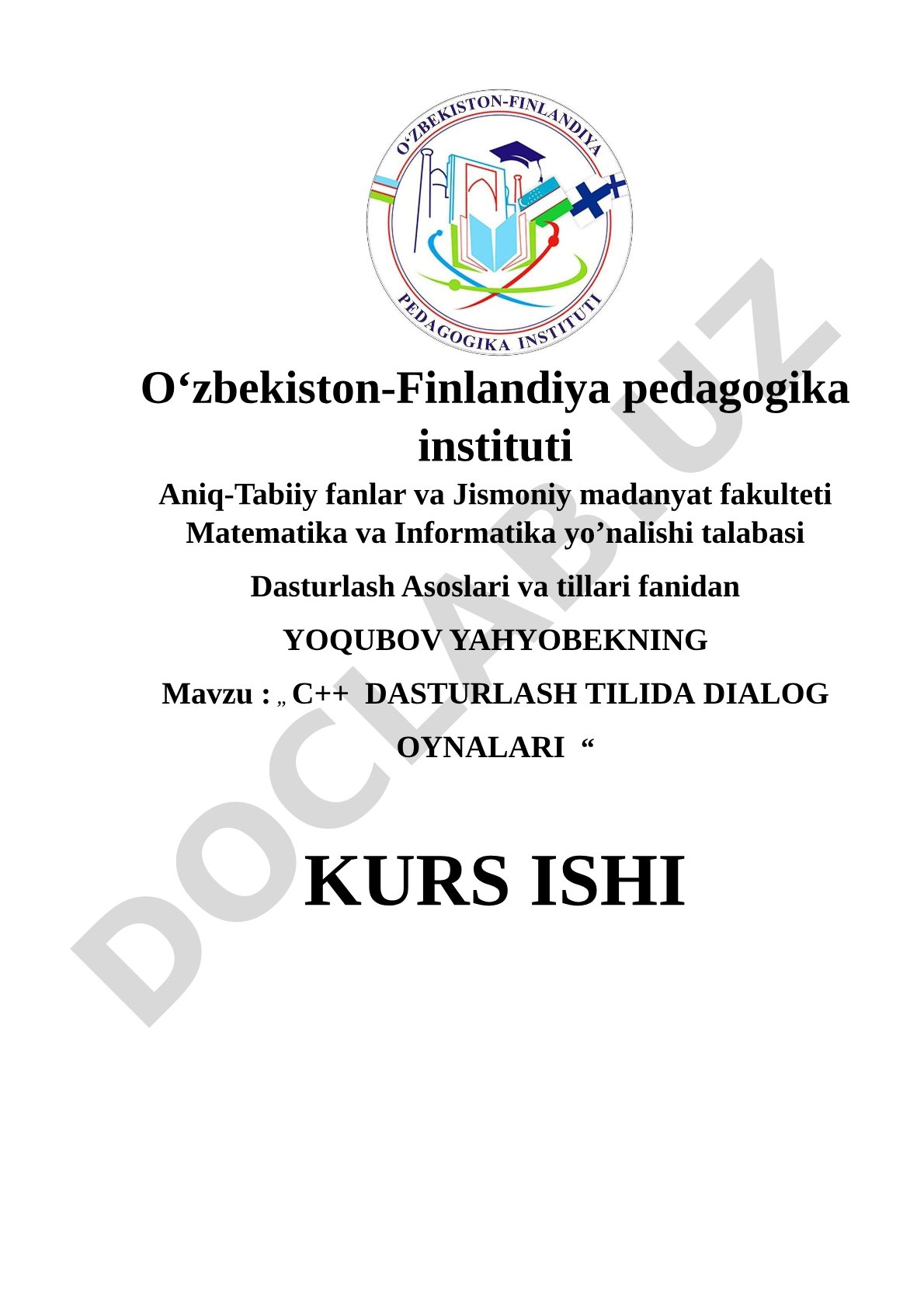 C++ dasturlash tilida dialog oynalari