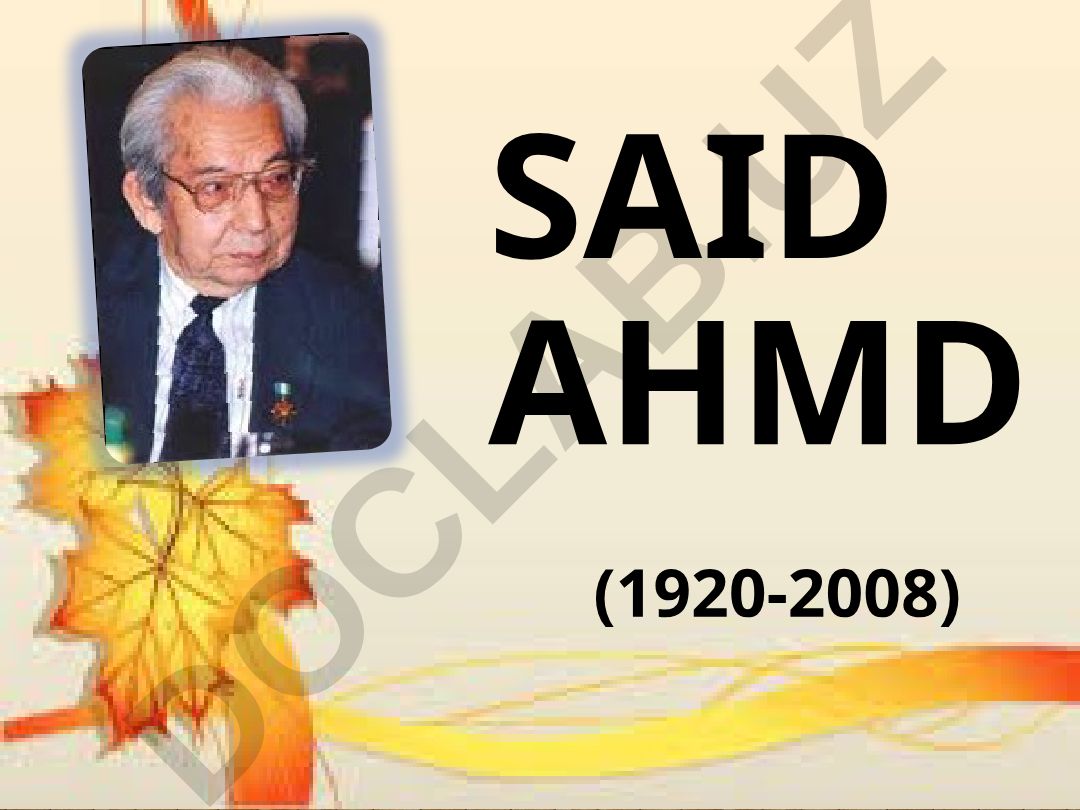 Said Ahmad Husanxo‘jayev hayoti va ijodi