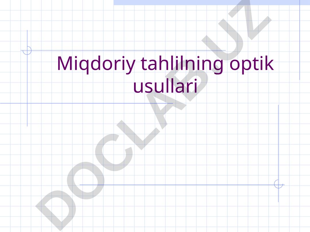 Miqdoriy tahlilning optik usullari