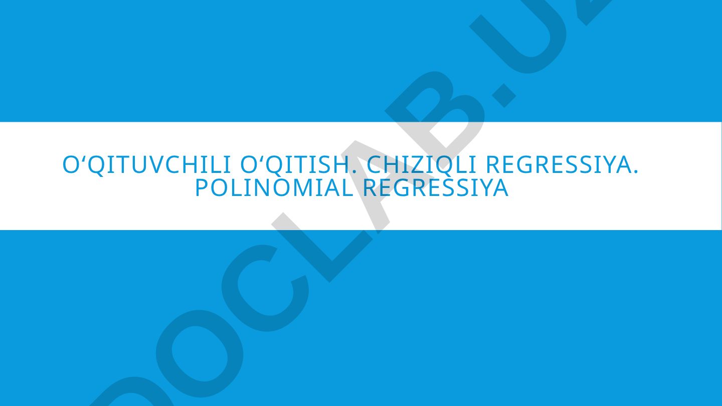 O‘qituvchili o‘qitish asoslari: Chiziqli va polinomial regressiya