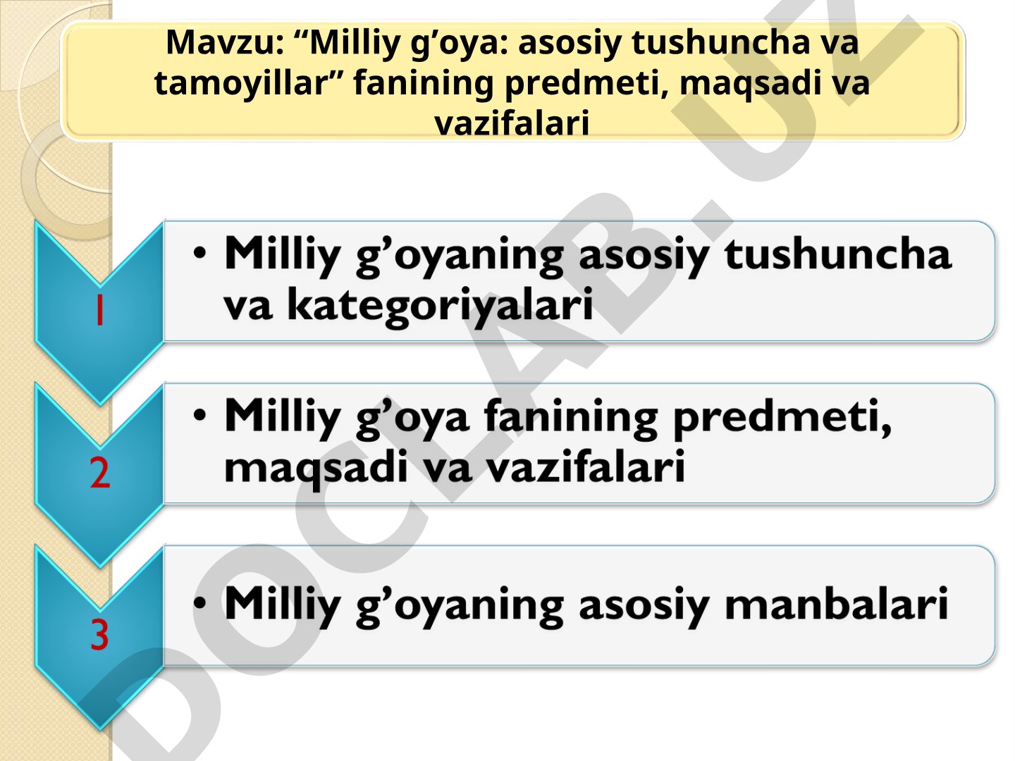 Milliy g'oya taqdimoti