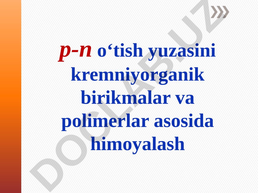 p-n o‘tish yuzasini kremniyorganik birikmalar va polimerlar asosida himoyalash