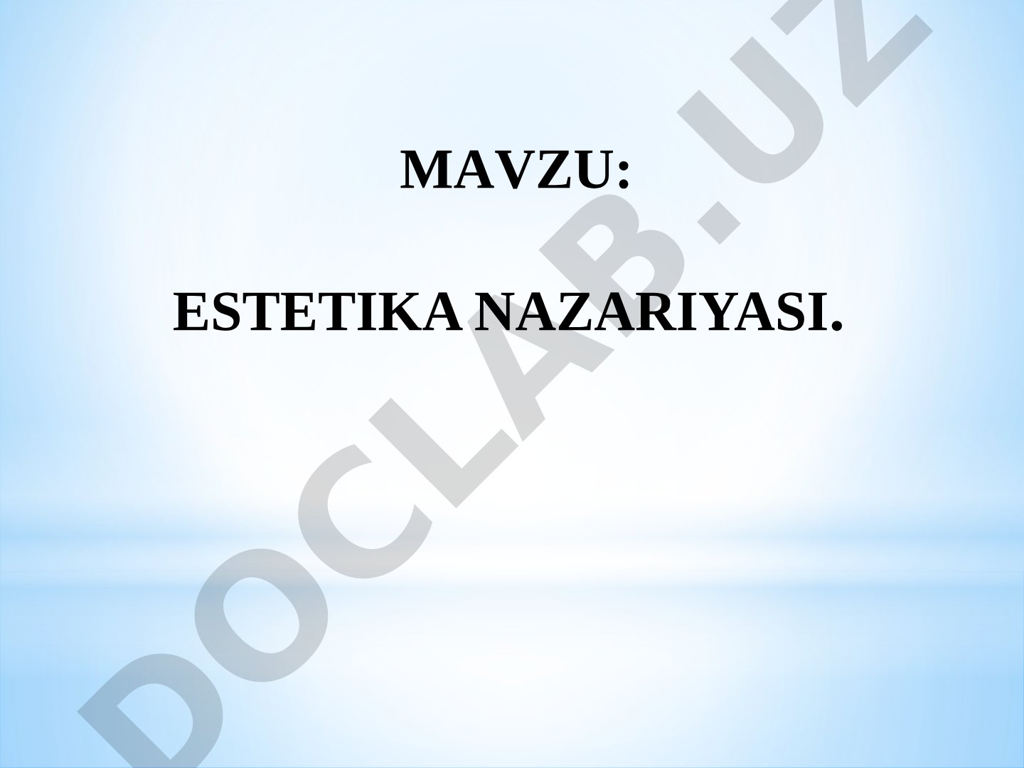 Estetika nazariyasi