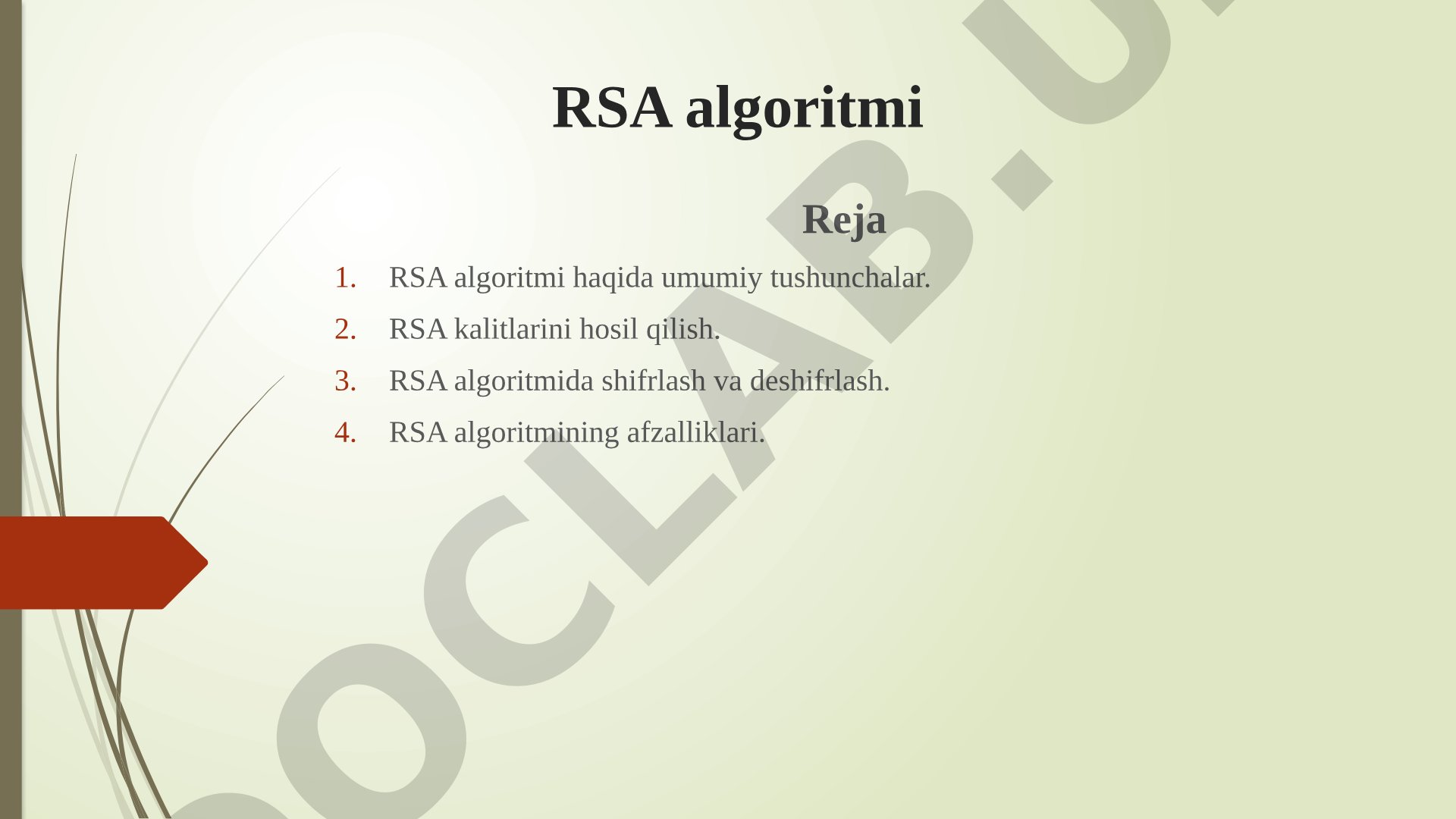 RSA algoritmi taqdimoti
