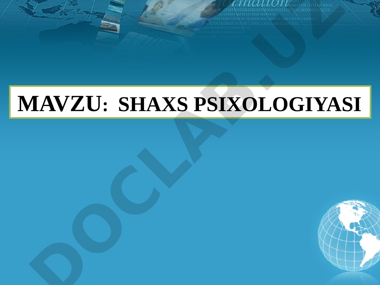 Shaxs psixologiyasi: individual-tipologik xususiyatlar klassifikatsiyasi