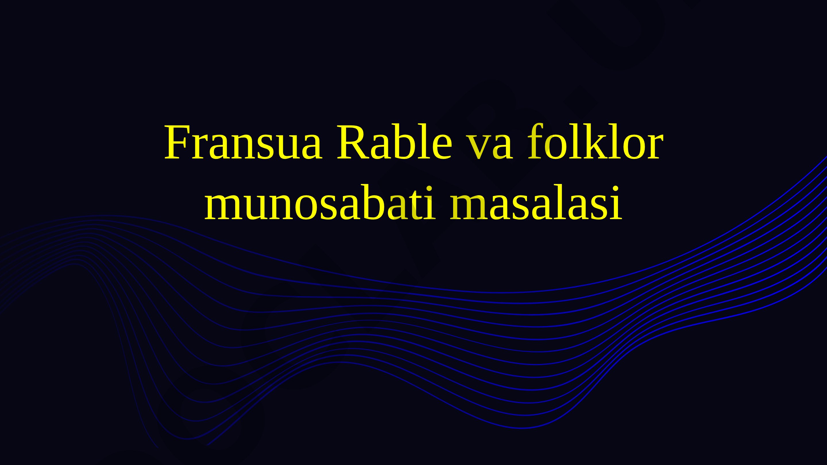 Fransua Rable taqdimoti