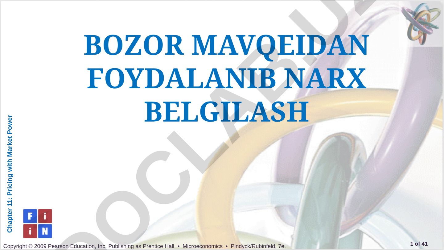 Bozor mavqeidan foydalanib narx belgilash