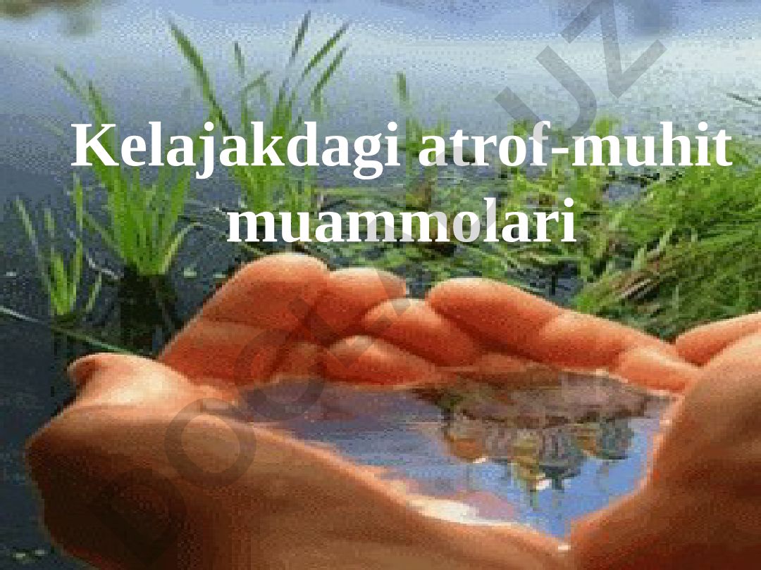 Kelajakdagi atrof-muhit muammolari va ekologik xavfsizlik