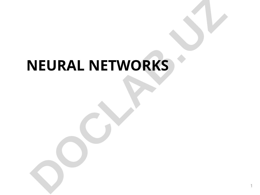 Neural Networks and Deep Learning Fundamentals