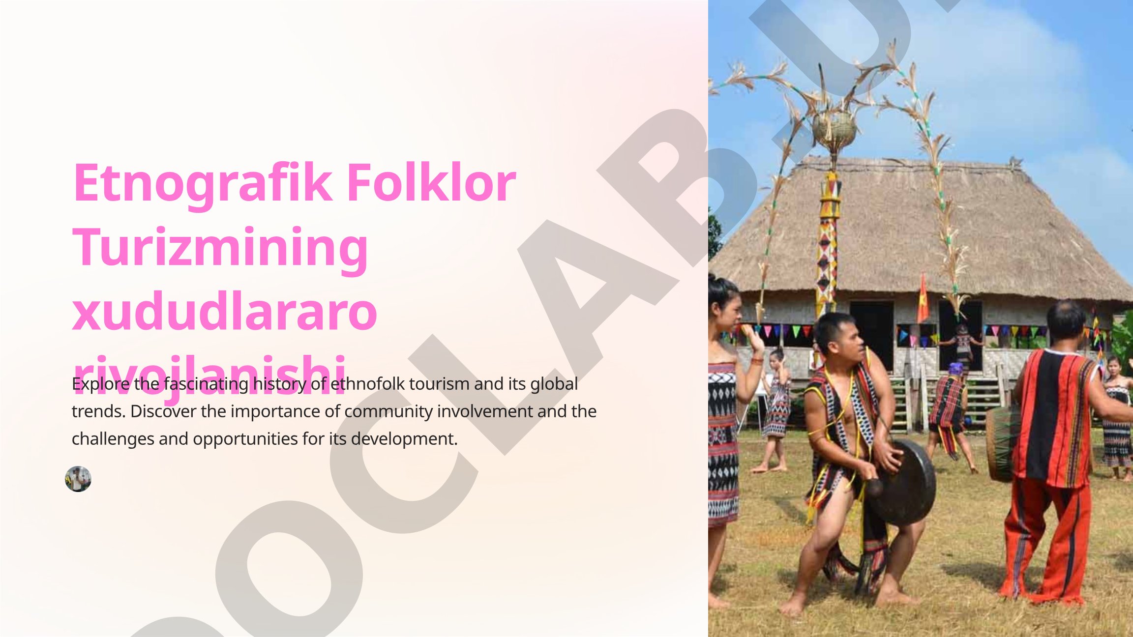 Etnografik folklor turizmi taqdimoti