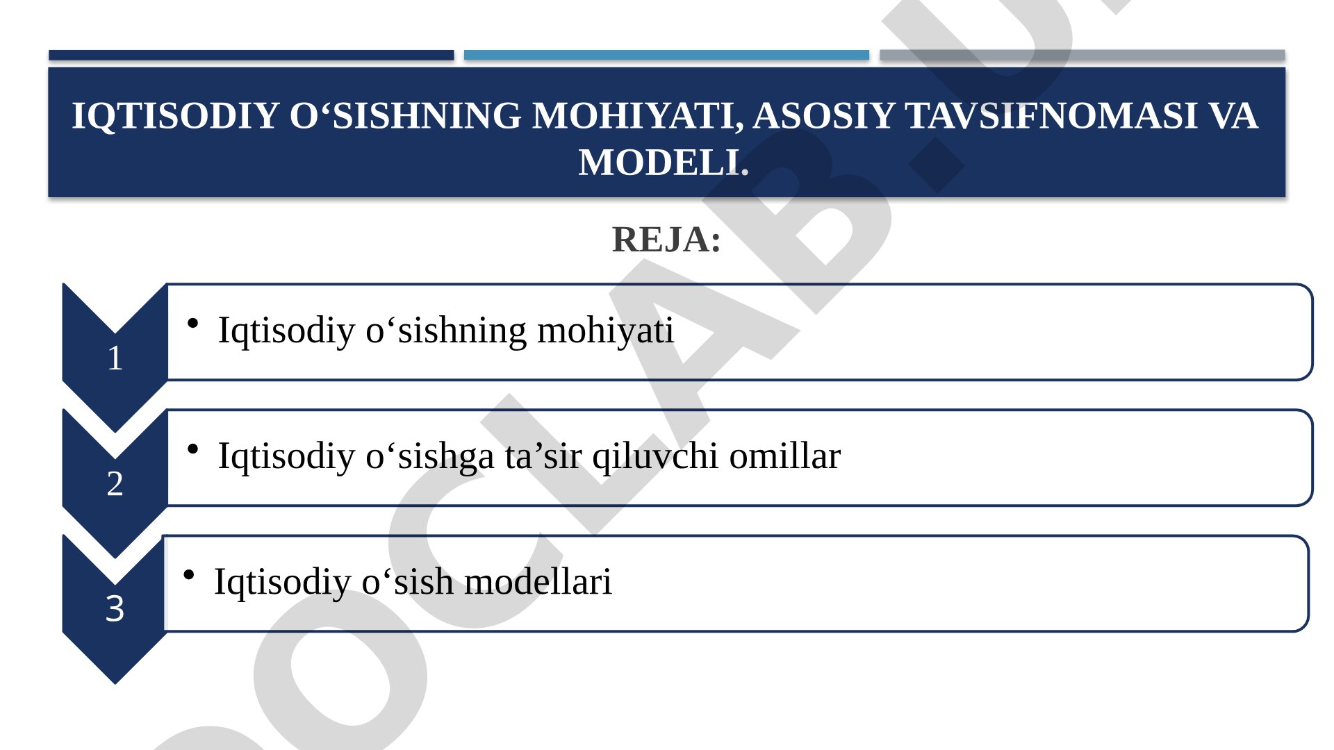 Iqtisodiy o'sish taqdimoti