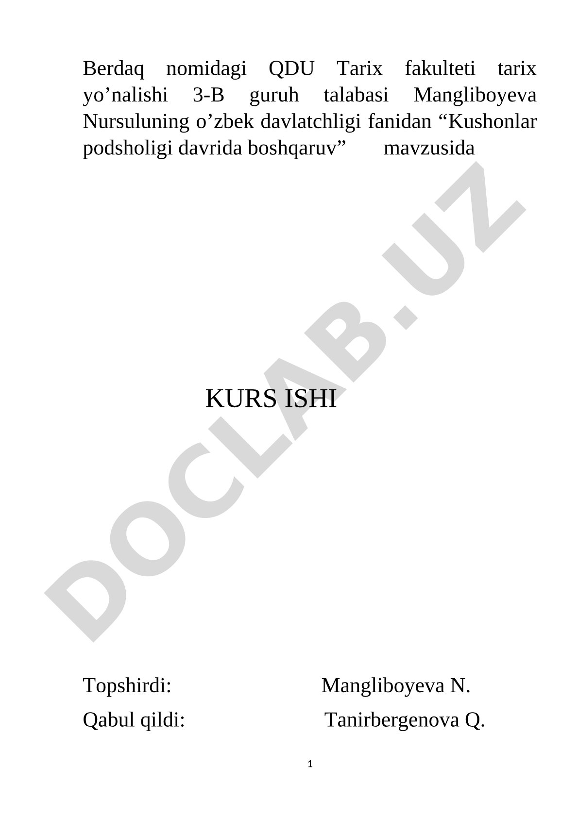 Kushonlar podsholigi davrida boshqaruv