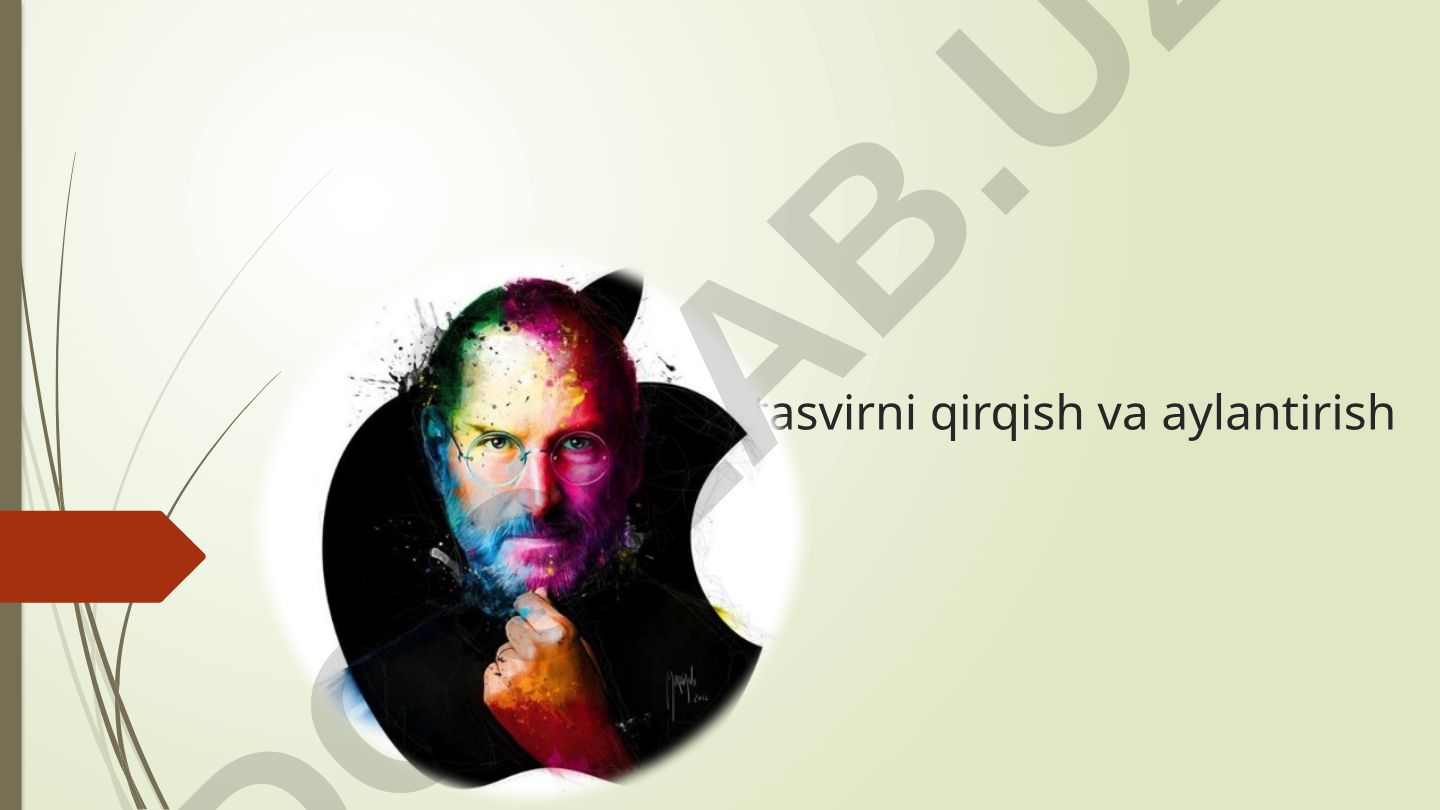 Tasvirni qirqish va aylantirish