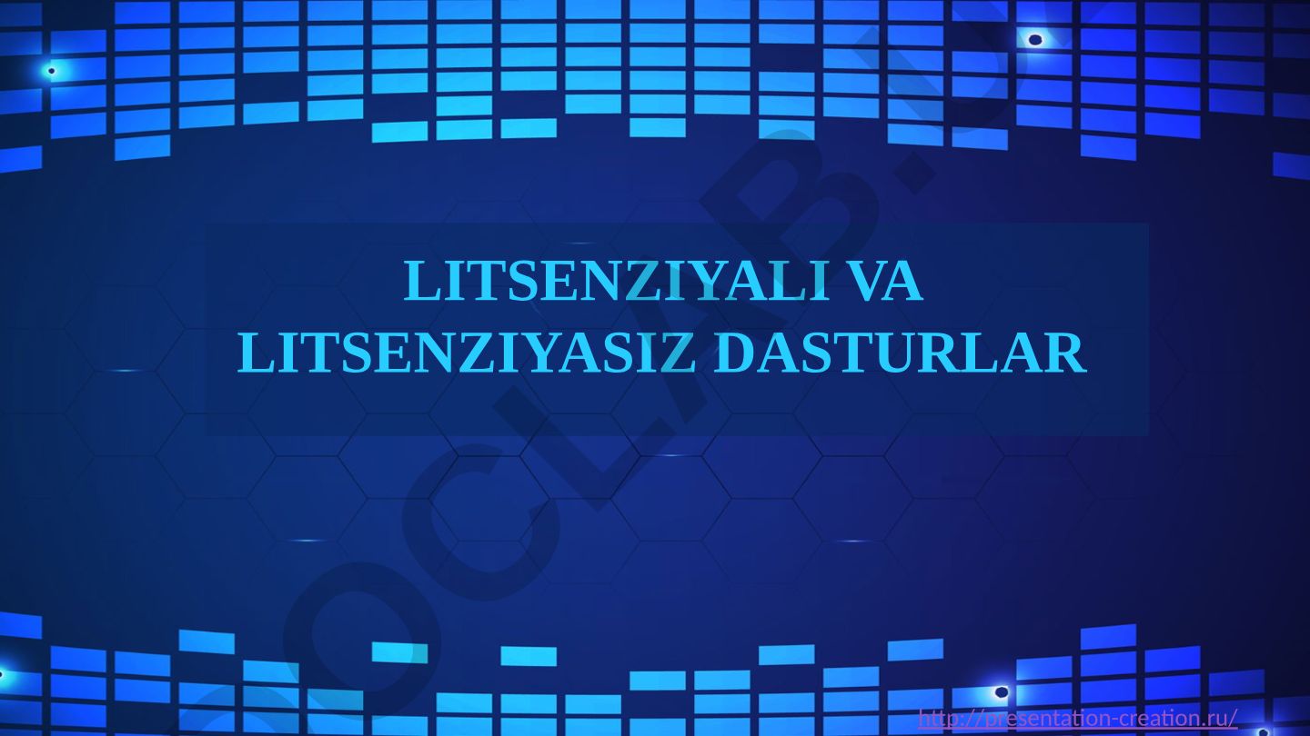 Operatsion tizimlar va litsenziyalangan dasturlar